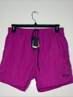 Boss Women's Fuchsia Athletic Shorts